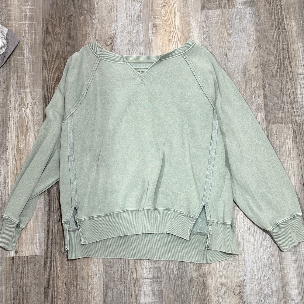 aerie Sage Green Crewneck Sweatshirt